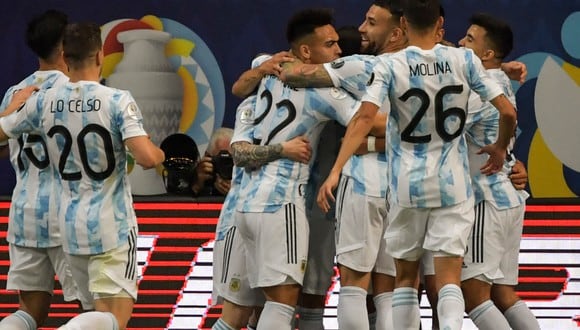 Argentina derrotó 1-0 a Uruguay por Copa América 2021. (Foto: AFP)