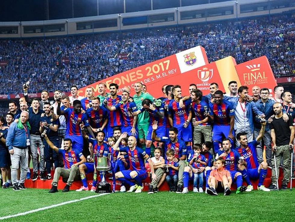 Rey de Reyes: el festejo del Barcelona tras levantar el ...
