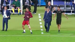 Cristiano Ronaldo dirigió a Portugal tras lesionarse en final de la Euro (VIDEO)