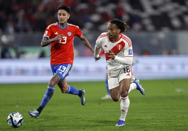 El último partido de André Carrillo con la selección fue en el empate 1-1 ante Venezuela a finales del 2023. (AFP)