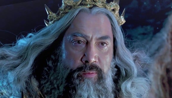 Javier Bardem como el rey Tritón en "La sirenita" de Rob Marshall (Foto: Disney Studios)