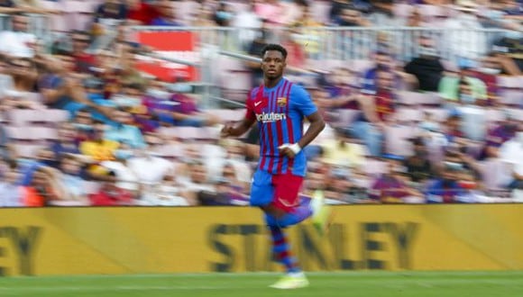 Ansu Fati volvió a jugar con Barcelona tras 322 días y anotó un gol. (Foto: AP)