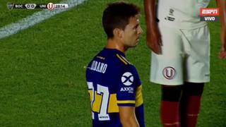 ¿Qué pasó aquí? Una letra de la camiseta de Soldano se cayó en pleno debut de Boca contra Universitario [VIDEO]
