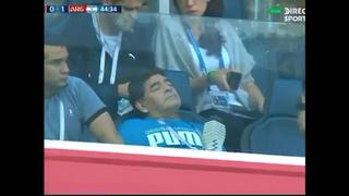 ¿Qué pasó, Diego? Maradona se durmió en pleno partido Argentina vs. Nigeria del Mundial Rusia 2018