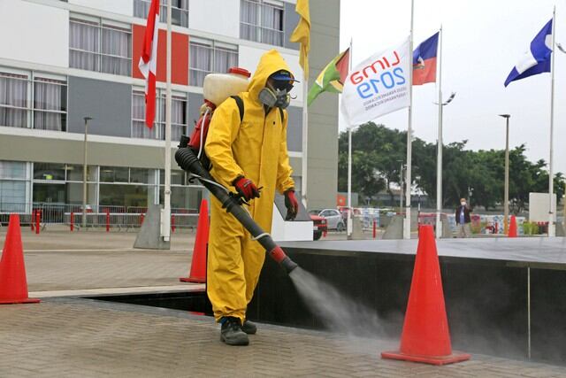 La Videna de San Luis, sede de los Juegos Panamericanos 2019, pasó por un proceso de desinfección. (Foto: Germán Falcón/Legado 2019)