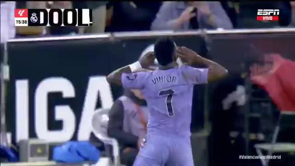 Vinicius Junior marcó los goles del empate entre Real Madrid vs. Valencia. (Video: ESPN)