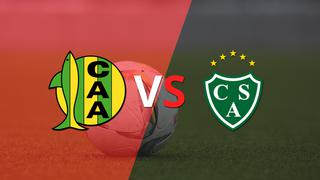 Termina el primer tiempo con una victoria para Sarmiento vs Aldosivi por 1-0