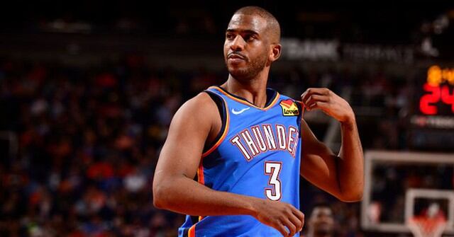 Chris Paul de Oklahoma City Thunder para el Team LeBron. (Getty Images)