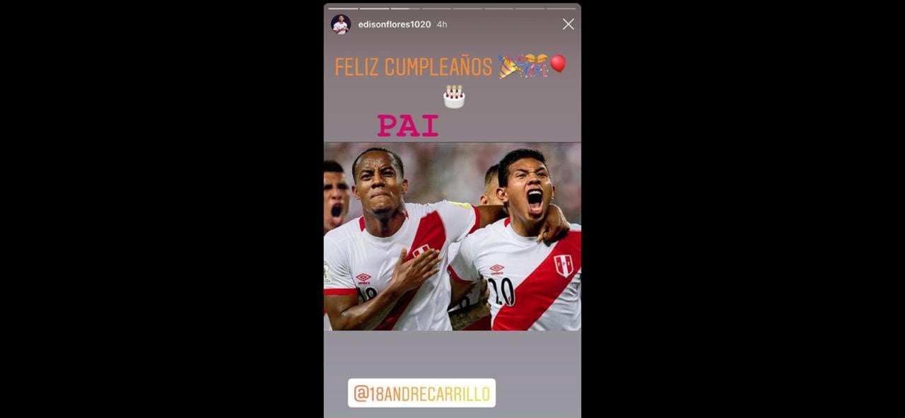 André Carrillo y los saludos que recibió por su cumpleaños. (GEC)