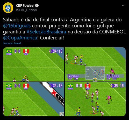 Brasil compartió el gol de Paquetá en Super Nintendo. (Foto: Captura)