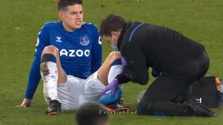 ¡Alarma en Colombia! James se lesionó del tobillo en sorpresiva derrota del Everton en Premier [VIDEO]