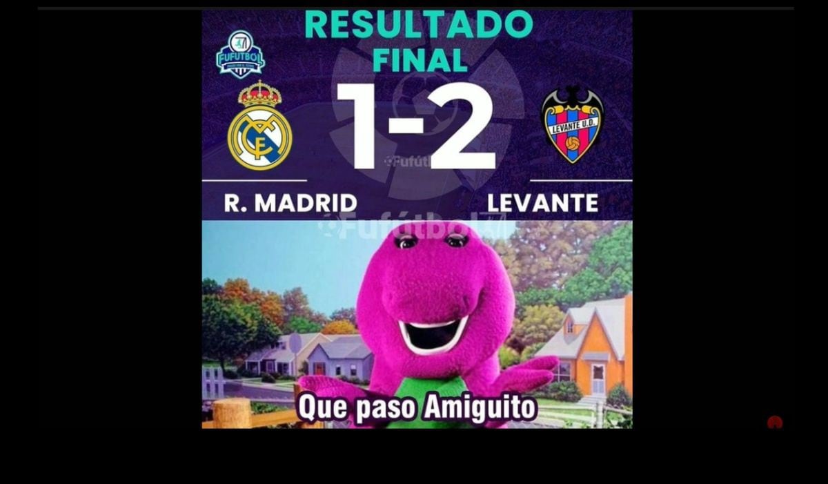 Los mejores memes de la derrota de Real Madrid ante Levante por LaLiga.
