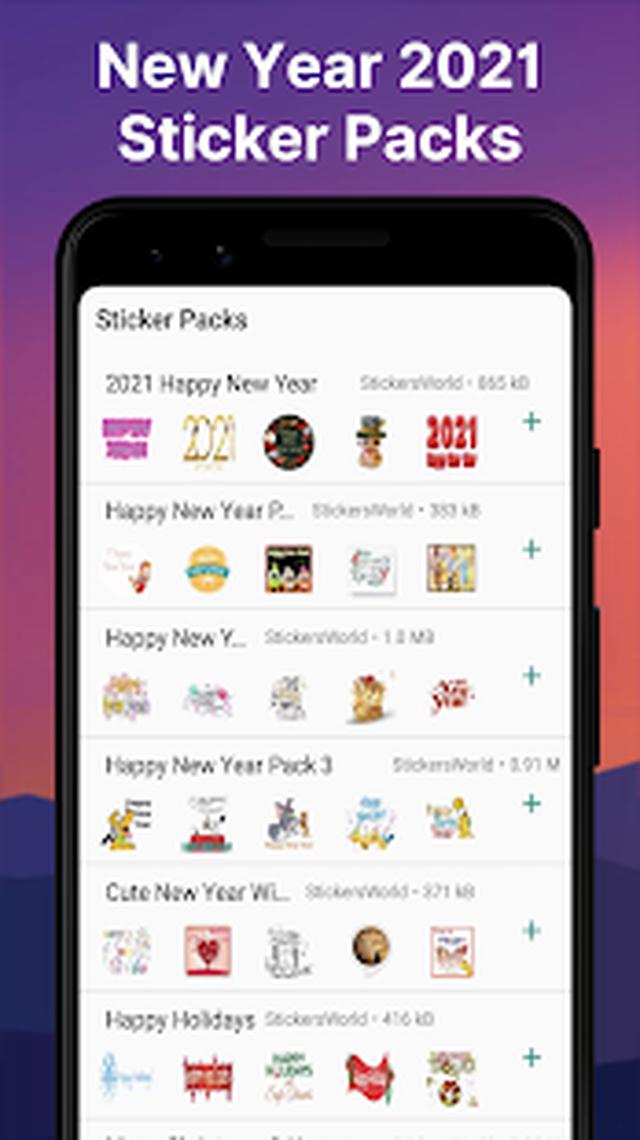 WhatsApp: get the New Year 2021 stickers to send to your contacts.  (Photo: Google Play)
