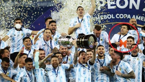 La razón por la que Marcos Acuña no utilizó la camiseta argentina en los festejos. (Foto: Agencias)
