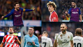 ¡Benzema le mete presión a Messi! Así va la tabla de máximos goleadores de LaLiga Santander 2019 [FOTOS]