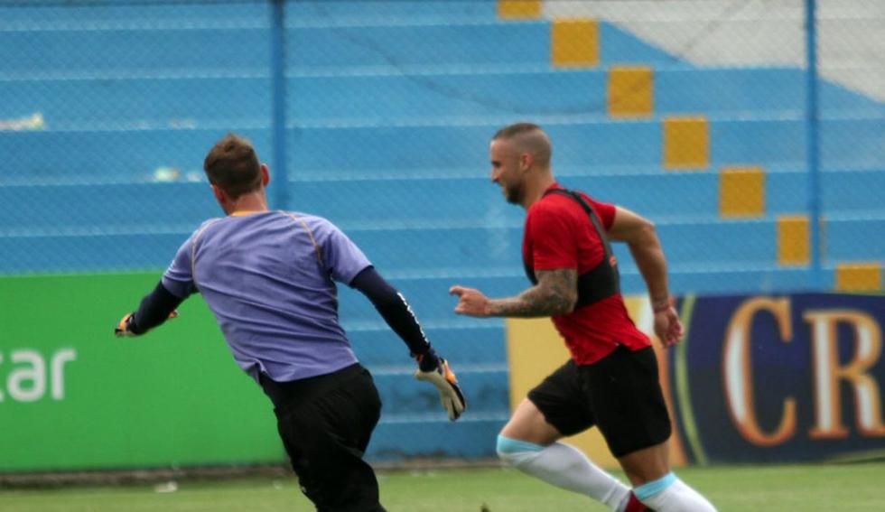 Emanuel Herrera marcó en el Sporting Cristal vs. San Martín. (Fotos: Sporting Cristal)