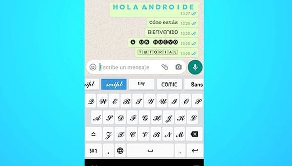 La mejor forma de cambiar la tipografía en WhatsApp sin ningún truco. (Captura)