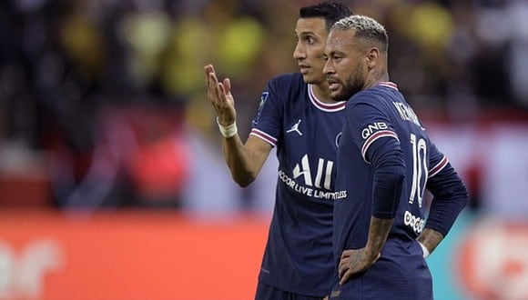 Neymar y Di María son compañeros en el PSG desde mediados de 2017. (Getty)