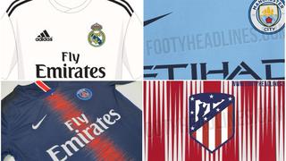 ¡Espectaculares todas! Las camisetas del Real Madrid, Barcelona, PSG y otros grandes para el 2018-19 [FOTOS]