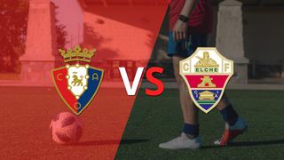 Osasuna y Elche empatan 1-1 y se van a los vestuarios