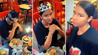 Video viral: Joven utiliza a su novia para comer postre gratis en restaurante