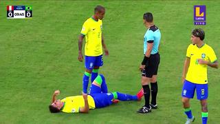 Baja en el ‘Scratch’: Weverton salió lesionado y entró Mendes en el Perú vs. Brasil [VIDEO]