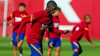 A dos días del Valladolid-Barça: Dembélé alista su enésimo retorno y se entrena con el esto del equipo