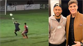 Con la ’10′ en la espalda y saltó mortal incluido: así fue el mejor gol del padrastro de Neymar como futbolista [VIDEO]