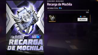 Cómo obtener en Free Fire la recompensa principal de la Recarga de Mochila