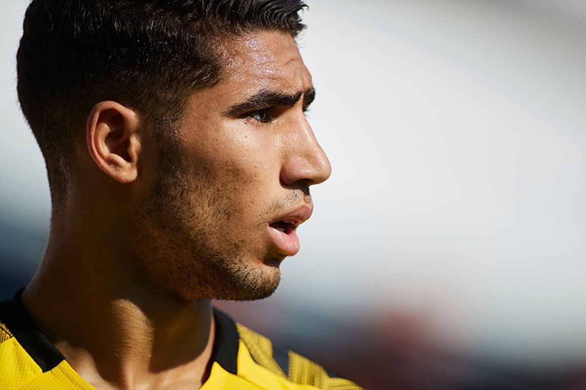 Achraf Hakimi acaba su cesión en el Dortmund en junio próximo. (Getty Images)