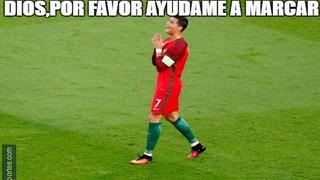 Cristiano Ronaldo fue blanco de memes por fallar penal ante Austria