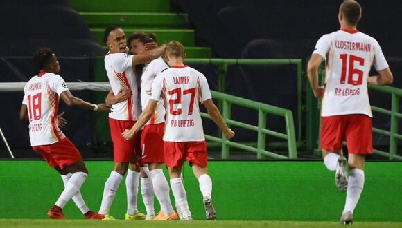 RB Leipzig clasificó a las semifinales de Champions League por vez primera en su historia. (AFP)