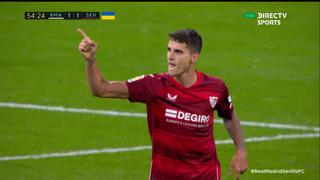 Conexión argentina: pase de Montiel y gol de Lamela para el 1-1 del Sevilla vs. Real Madrid