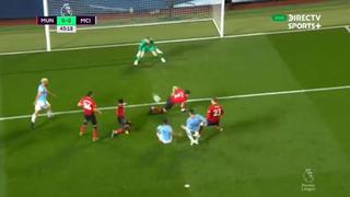 Por poco: 'jugadón' casi acaba en golazo de Sterling en el Manchester United vs. Man. City [VIDEO]