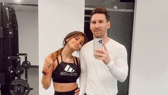 Lionel Messi y Antonela Roccuzzo entrenaron juntos en Rosario. (Captura: Instagram)