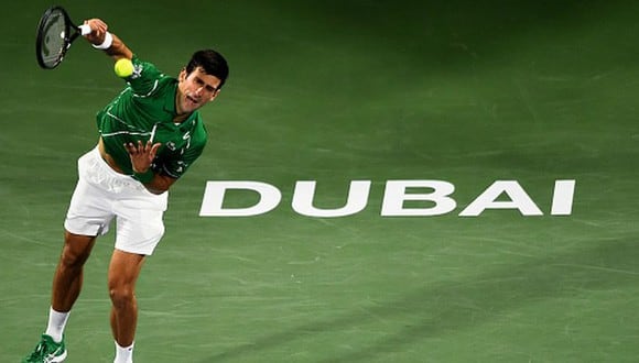 Novak Djokovic venció al francés Gael Monfils y jugará la final del ATP 500 de Dubái. (Getty Images)