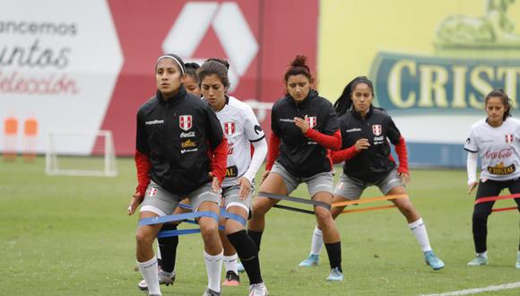 La selección femenina de Perú continúa con sus entrenamientos, de cara a los amistosos en México y la Copa América en Colombia. (Foto: Prensa FPF)