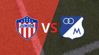 Termina el primer tiempo con una victoria para Junior vs Millonarios por 1-0