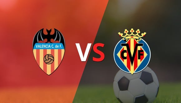 Termina el primer tiempo con una victoria para Valencia vs Villarreal por 1-0