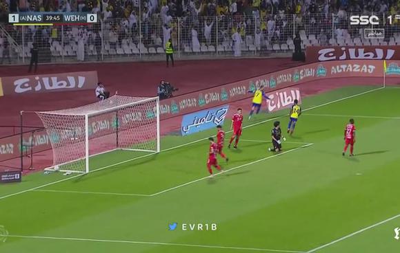 Doblete de Cristiano Ronaldo en Al Nassr vs. Al Wehda. (Video: Twiter / @EVR1B)