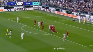 Impresionante tiro libre: golazo de Vlahovic para el 1-0 de Juventus ante Roma [VIDEO] 