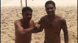 Paolo Guerrero desafió a dos cracks brasileños en 'futvoley' [VIDEO]