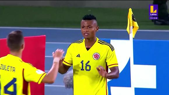 Óscar Cortés marcó el 1-1 de Colombia ante Perú. (Video: Latina)