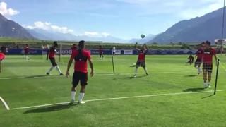 Dando cátedra: la gran definición de Radamel Falcao en el fútbol tenis con el Mónaco