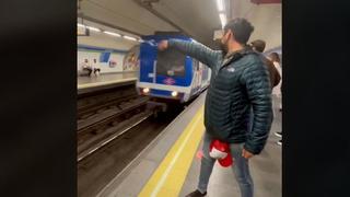 Nadie le avisó: intentó parar el Metro de España como si estuviera en Perú y final es viral [VIDEO]