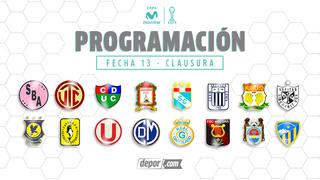 Descentralizado 2018: tabla de posiciones y programación de la fecha 13 del Torneo Clausura