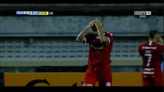 ¡Estabas solo! Paolo Guerrero falló gol 'debajo del arco' en el Inter vs Paysandú por Copa de Brasil 2019 [VIDEO]