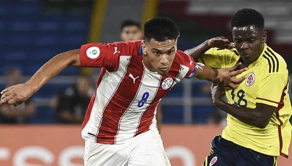 Colombia y Paraguay igualaron (1-1) y arrancaron su participación en el grupo A del Sudamericano Sub-20. (Foto: AFP)