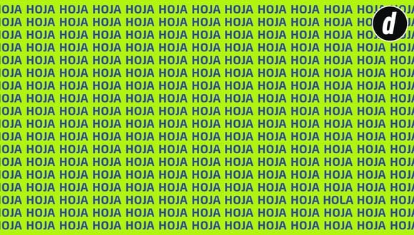 Halla la palabra 'HOLA' en el siguiente reto viral. (Imagen: Depor)