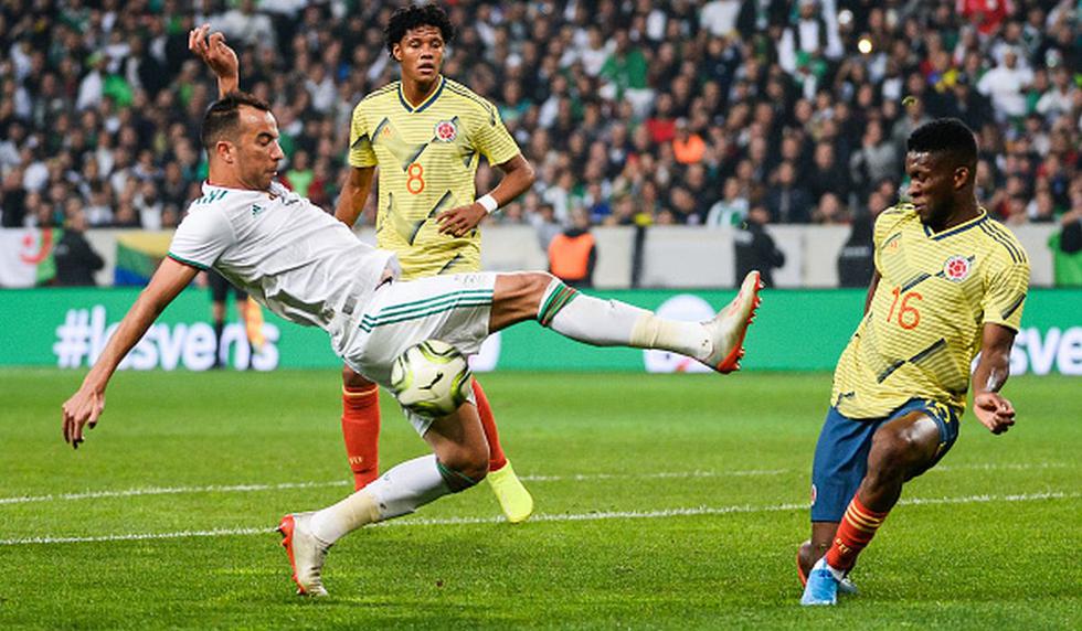 Argelia goleó 3-0 a Colombia en el Villeneuveu d'Ascq. (Getty Images)